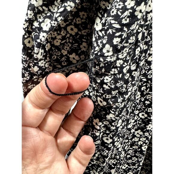 HATCH Women's Maternity Cotton Ditsy Floral Long Sleeve Jumpsuit Black Size 2 - Picture 12 of 16